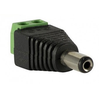 DC voeding schroefconnector male 5,5mm
